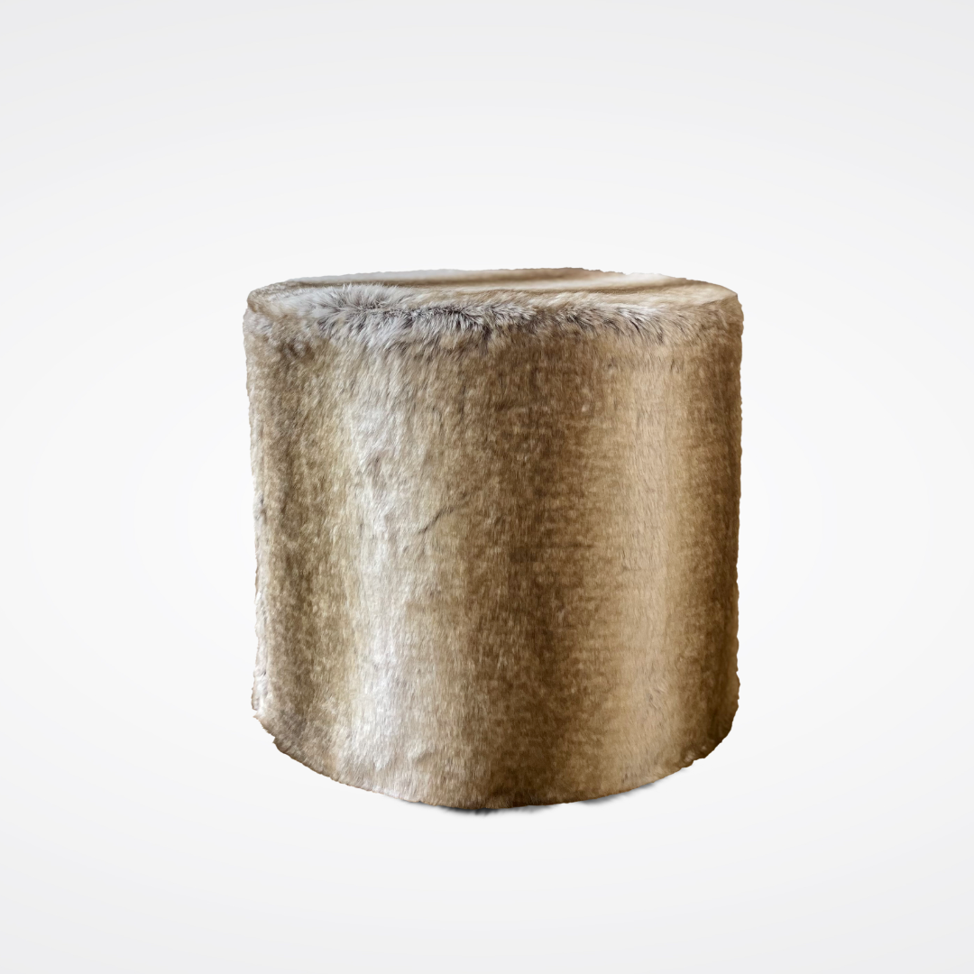 Faux fur pouf