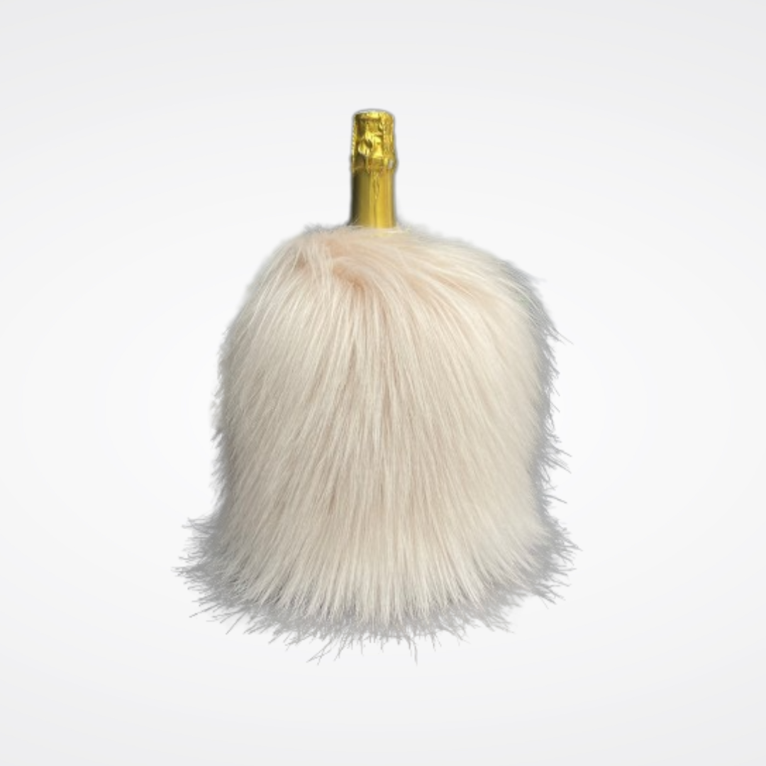 Couvre bouteille en fausse fourrure