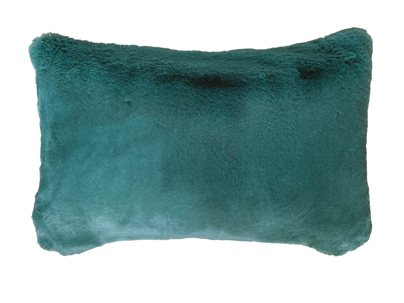Coussin rectangle en fausse fourrure vert alpin Maison Prélonge