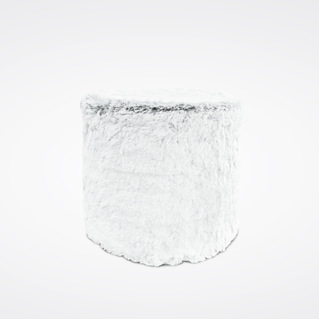 Faux fur pouf