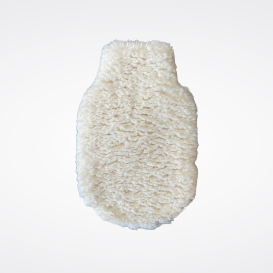 Hot water bottle with faux fur cover - Ecru Sheep